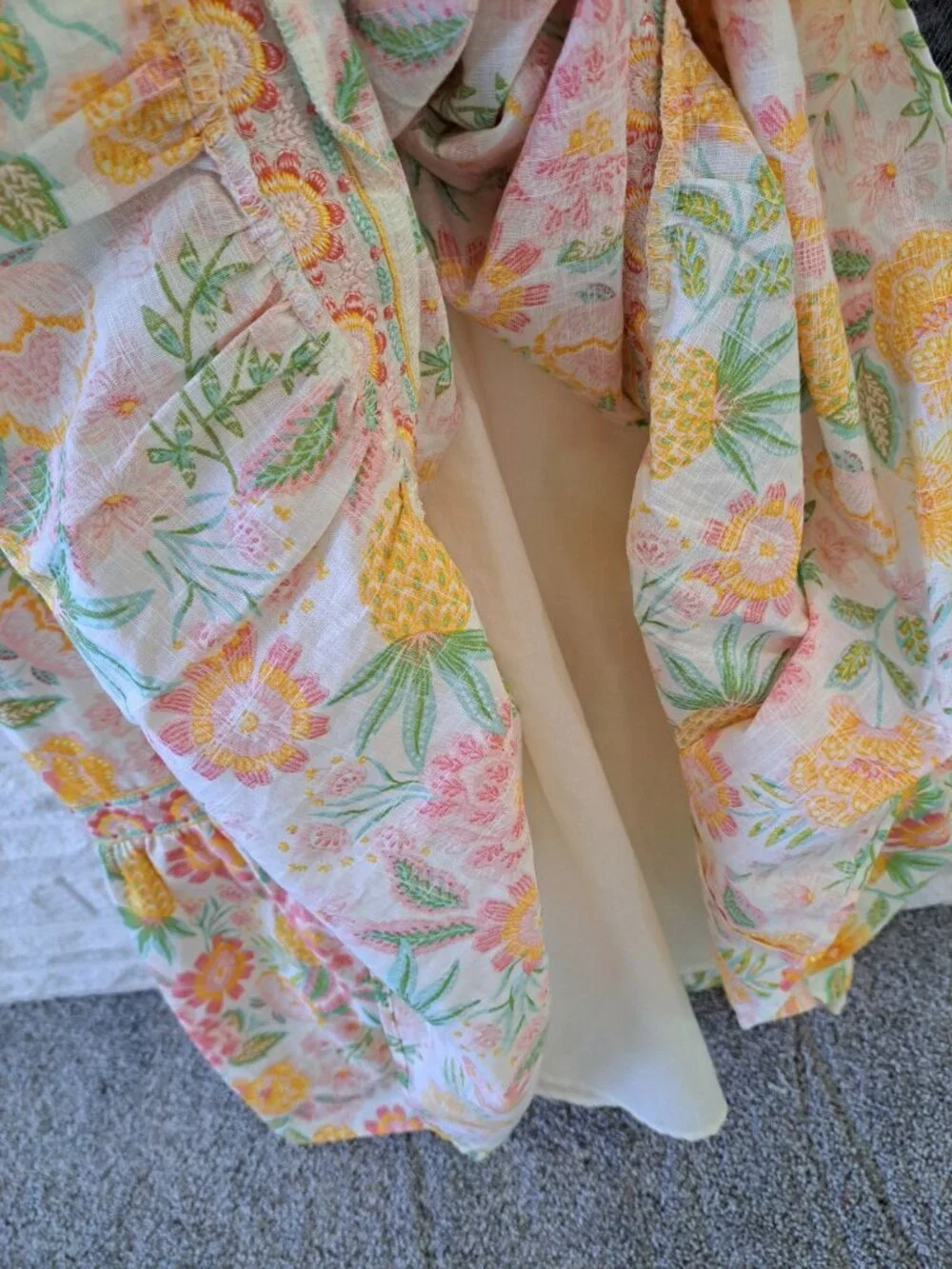 Rachel Zoe Embroidered Maxi Dress Tiered Womens Floral Size 6 Pastel Cottagecore - Picture 9 of 15